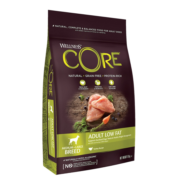 Wellness Core Xira trofi Skulou Adult Low Fat Medium-Large Breed Glopoula 1.8kg